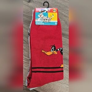 Warner Bros. Looney Tunes Red Daffy Duck Socks 2-pack